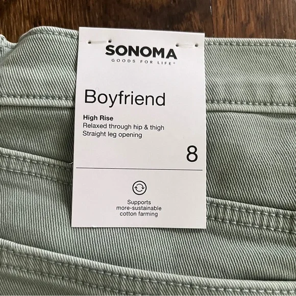 Sonoma boyfriend High Rise jeans Sz 8 - Picture 4 of 4